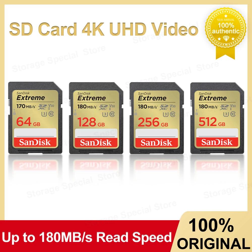 SanDisk SD ī, ͽƮ ޸ ī, ī޶ 4K UHD ÷ ī, 32GB, 64GB, 128GB, 256GB, 512GB, UHS-I C10, U3, V30